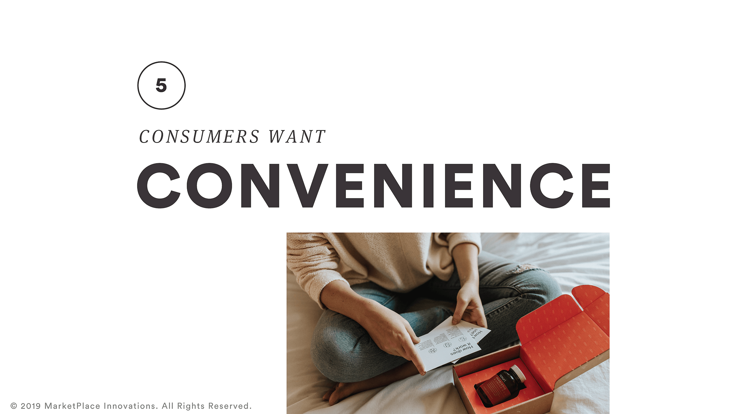 graphic showing consumers want convenience