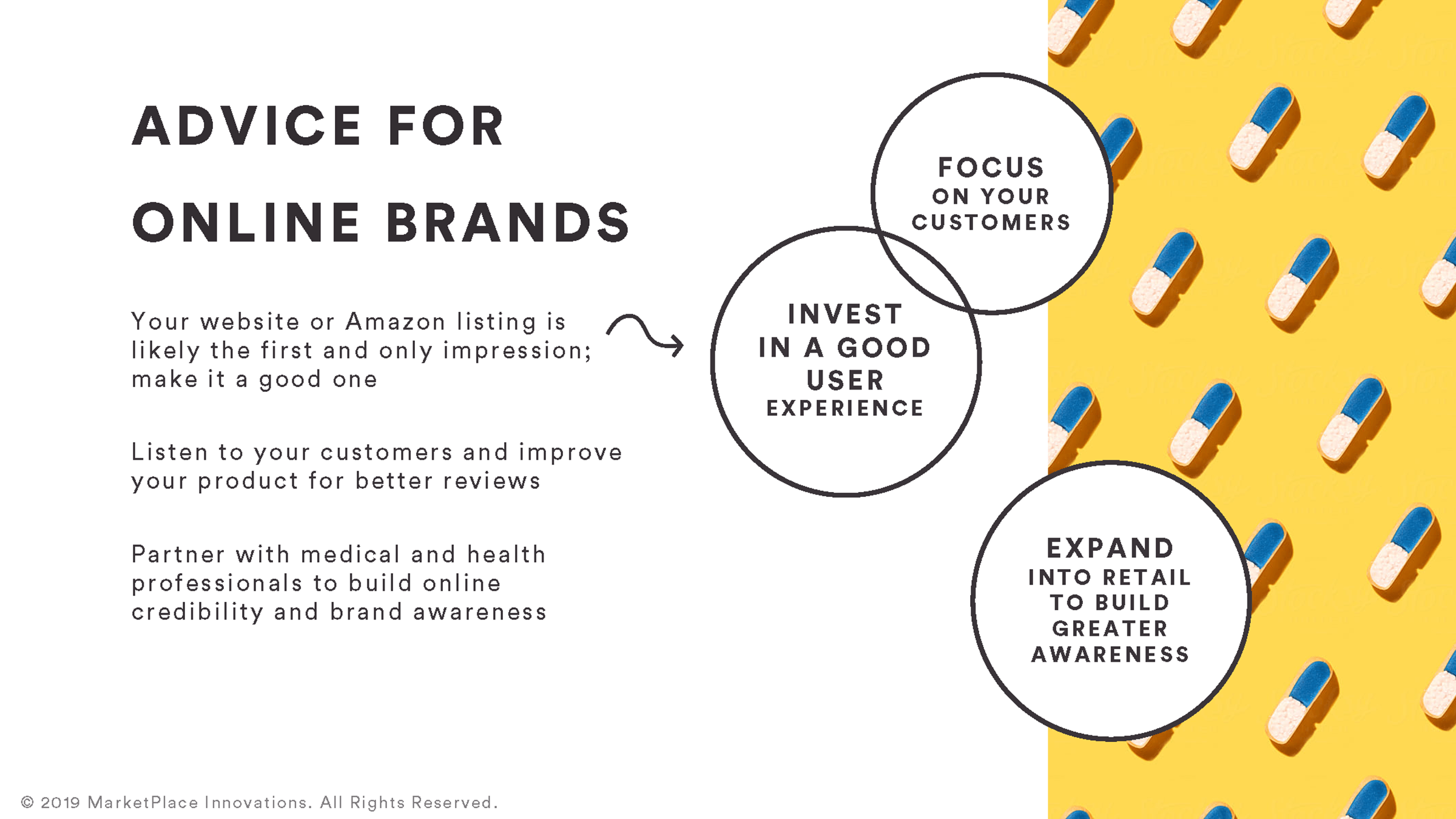 summary graphic with advice for online brands