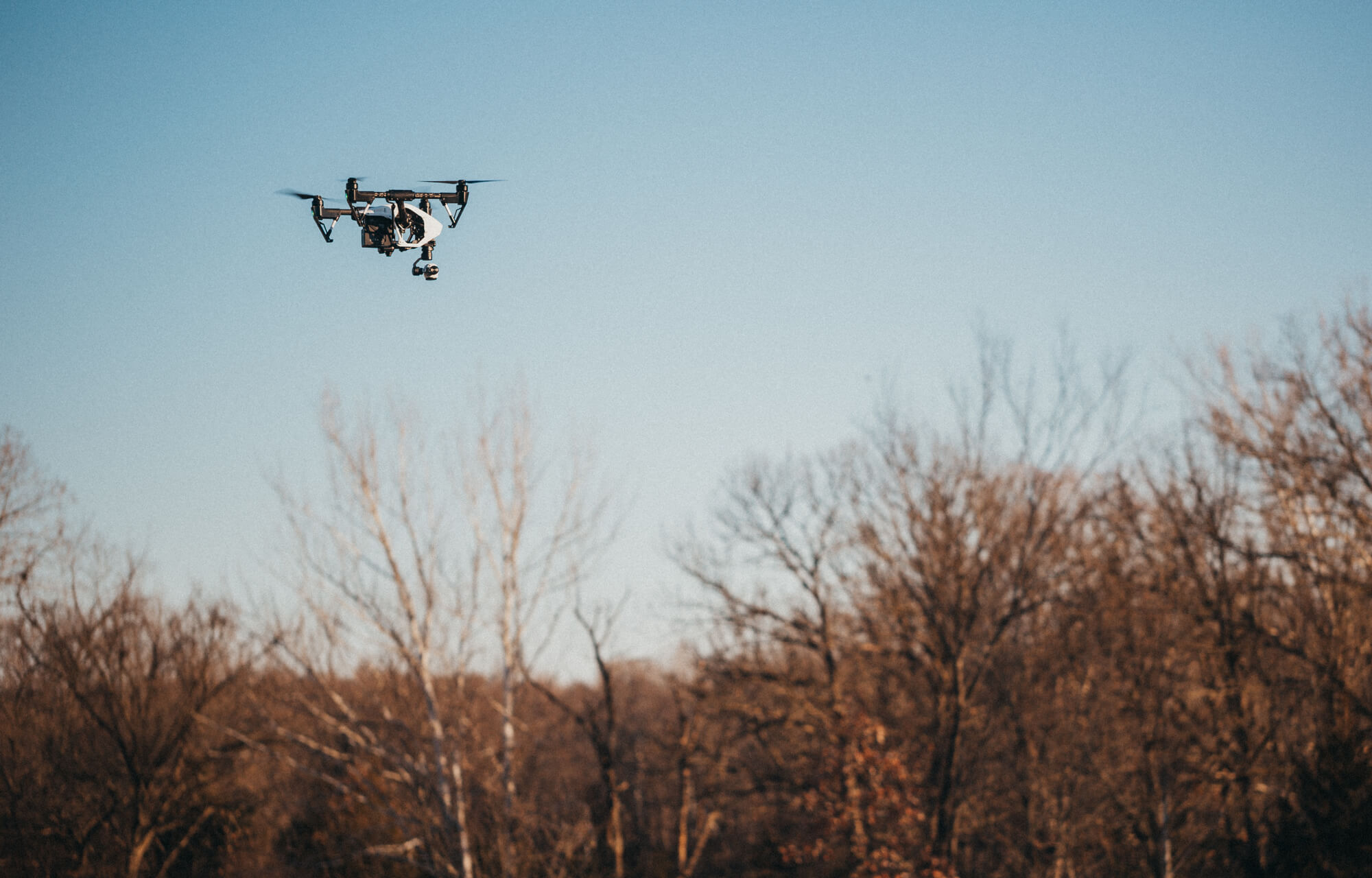 drone taking overhead video