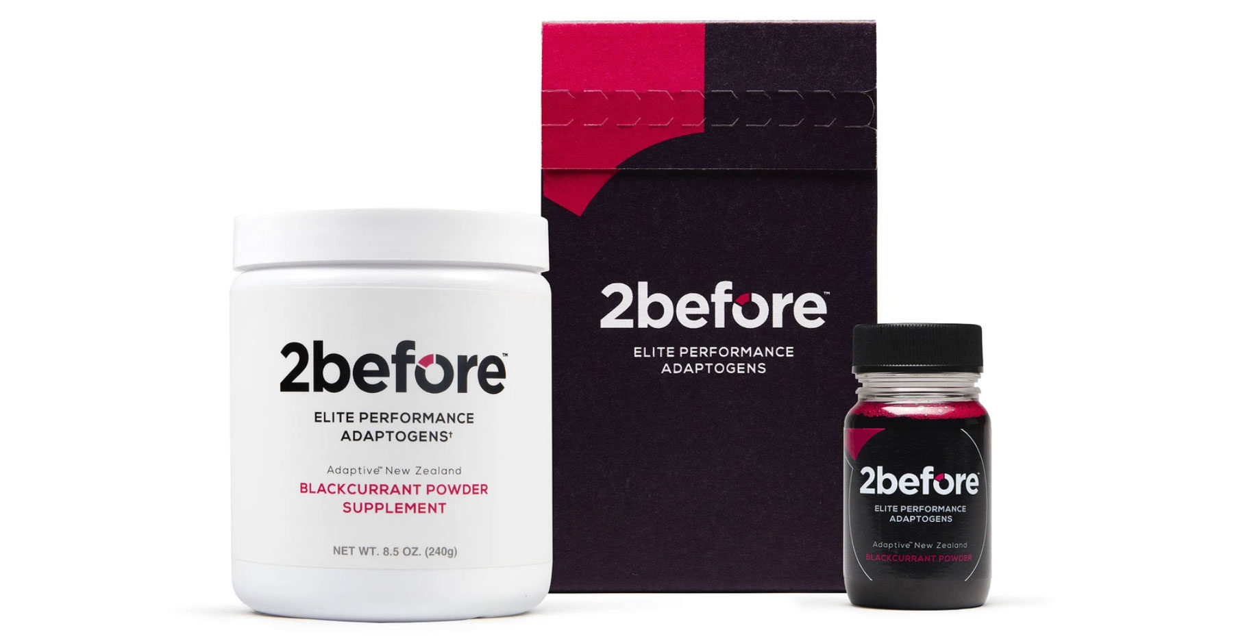 2before elite performance adaptogens packaging - innovative dietary supplement brand